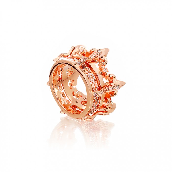 The Athena's State Crown Ring - Pure Pink Gold